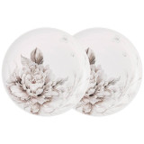 Набор тарелок закусочных "WHITE FLOWER" 2 шт. 20,5 см (кор=16наб.) LEFARD 415-2127