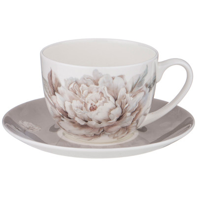 Чайный набор "WHITE FLOWER" на 6пер. 12пр. 330мл серый (кор=4наб.) LEFARD 415-2138-1