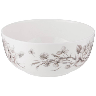 Салатник-тарелка суповая " WHITE FLOWER" 15, 5*7 см 800 мл (кор=24шт.) LEFARD 415-2139-1