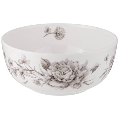 Салатник-тарелка суповая " WHITE FLOWER" 15, 5*7 см 800 мл (кор=24шт.) LEFARD 415-2139
