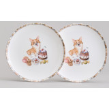 Набор тарелок закусочных "ЛУЧШИЕ ДРУЗЬЯ" 2 шт. 20,5 см (кор=36шт.) LEFARD 415-2181