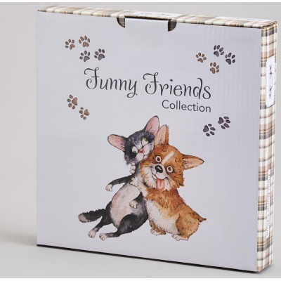 Набор тарелок закусочных "ЛУЧШИЕ ДРУЗЬЯ" 2 шт. 20,5 см (кор=36шт.) LEFARD 415-2181-1