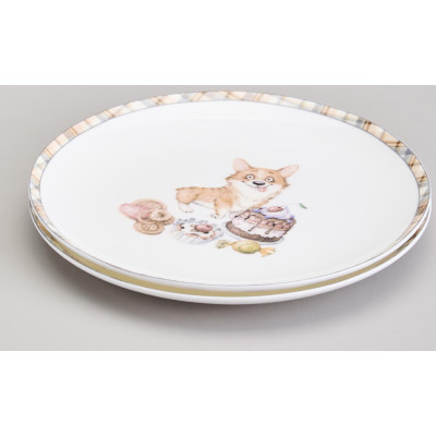 Набор тарелок закусочных "ЛУЧШИЕ ДРУЗЬЯ" 2 шт. 20,5 см (кор=36шт.) LEFARD 415-2181-4