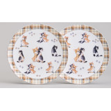 Набор тарелок закусочных "ЛУЧШИЕ ДРУЗЬЯ" 2 шт. 23 см (кор=36шт.) LEFARD 415-2182