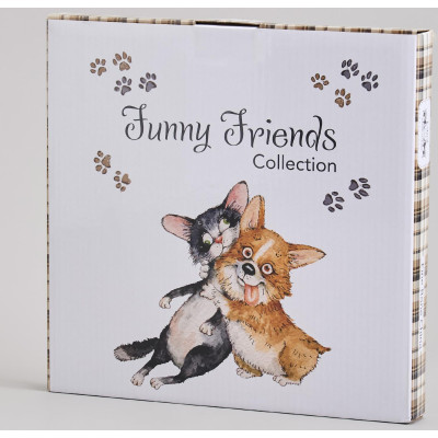 Набор тарелок закусочных "ЛУЧШИЕ ДРУЗЬЯ" 2 шт. 23 см (кор=36шт.) LEFARD 415-2182-1