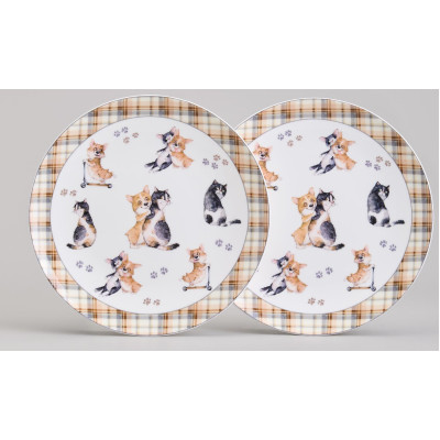 Набор тарелок закусочных "ЛУЧШИЕ ДРУЗЬЯ" 2 шт. 23 см (кор=36шт.) LEFARD 415-2182