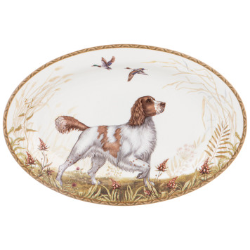 Блюдо овальное "ОХОТА" 26,5 см (кор=36шт.) LEFARD 415-2215