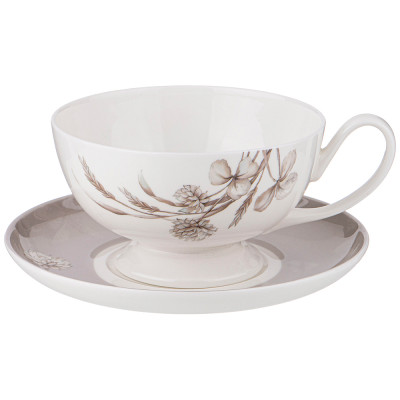 Чайная пара "WHITE FLOWER" 350 мл (кор=24наб) LEFARD 415-2241