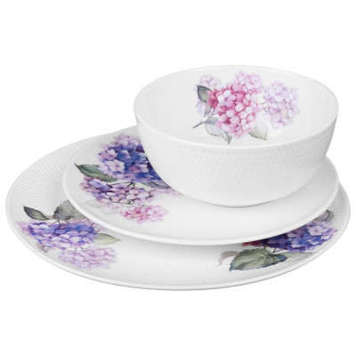 Набор посуды обеденный "HORTENSIA" на 4 пер. 12 пр. (кор=2наб.) LEFARD 415-2294-1