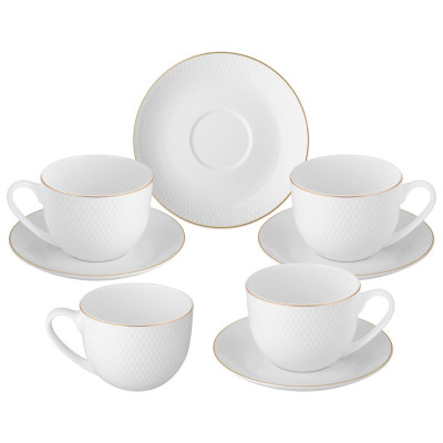 Чайный набор "CHIC" на 4 пер. 8 пр. 330 мл (кор=6наб.) LEFARD 415-2296