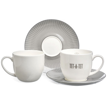Чайный набор "TET-A-TET" на 2 пер. 4 пр. 300 мл (кор=18наб.) LEFARD 416-103
