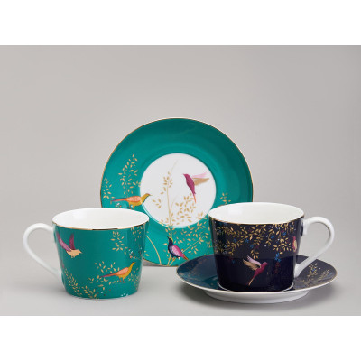 Чайный набор "GOLDEN BIRDS" на 2 пер. 4 пр. 220 мл (кор=12наб.) LEFARD 419-131