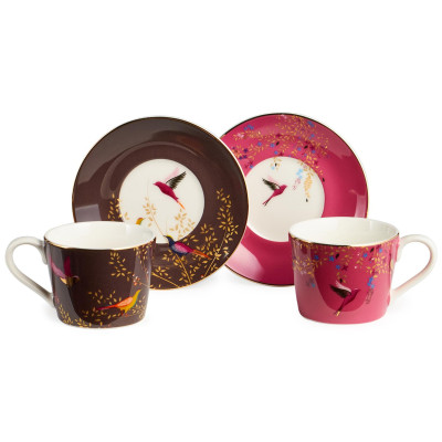 Кофейный набор "GOLDEN BIRDS" на 2 пер. 4 пр. 120 мл (кор=12наб.) LEFARD 419-132