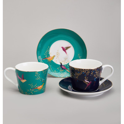 Кофейный набор "GOLDEN BIRDS" на 2 пер. 4 пр. 120 мл (кор=12наб.) LEFARD 419-133