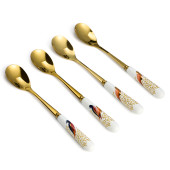 Набор ложек чайных "GOLDEN BIRDS" 4 шт. (кор=36наб.) LEFARD 419-147
