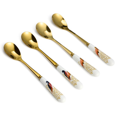 Набор ложек чайных "GOLDEN BIRDS" 4 шт. (кор=36наб.) LEFARD 419-147
