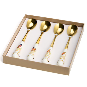 Набор ложек чайных "GOLDEN BIRDS" 4 шт. (кор=36наб.) LEFARD 419-147-4