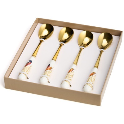 Набор ложек чайных "GOLDEN BIRDS" 4 шт. (кор=36наб.) LEFARD 419-147-2