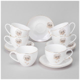 Чайный набор "INSPIRATION" золотой цветок на 6 пер. 12 пр. 260 мл (кор=4наб.) LEFARD 422-124