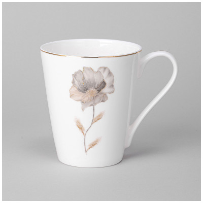 Кружка "INSPIRATION" золотой цветок 450 мл (кор=24шт.) LEFARD 422-125