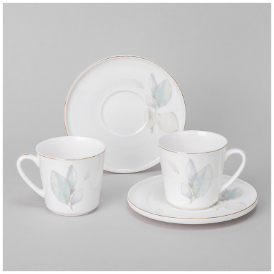 Кофейный набор "INSPIRATION" НЕЖНОСТЬ на 2 пер. 4 пр. 220 мл (кор=12наб.) LEFARD 422-145