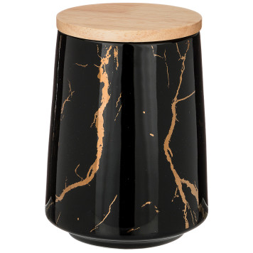 Банка для сыпучих "FANTASY" 650мл 10,5*14см, черная (кор=24шт.) LEFARD 42-317