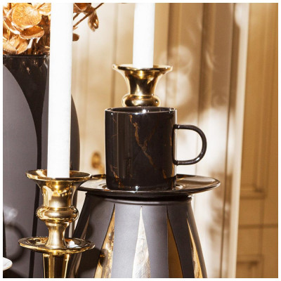 Чайный набор "FANTASY" на 4 пер. 8 пр. 220 мл, черный (кор=8наб.) LEFARD 42-327-1