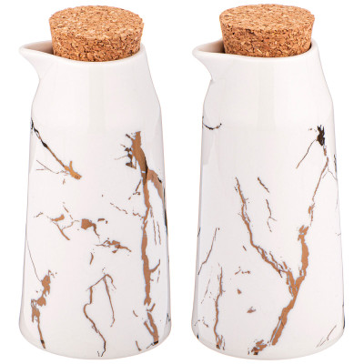 Набор для масла и уксуса "FANTASY" 2 бутылки 14*6,5 см 200 мл (кор=24наб.) LEFARD 42-342