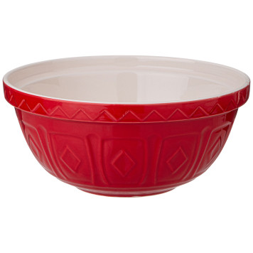 Салатник для смешивания и сервировки "KITCHEN PASSION" 25 см красная (кор=8шт.) LEFARD 424-051