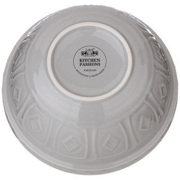 Салатник для смешивания и сервировки "KITCHEN PASSION" 25 см серая (кор=8шт.) LEFARD 424-054-1