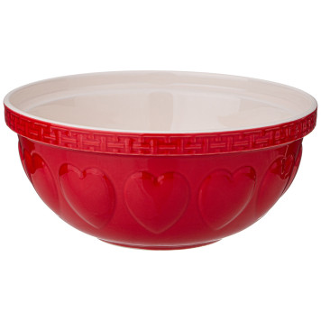 Салатник для смешивания и сервировки "KITCHEN PASSION" 25 см красная (кор=8шт.) LEFARD 424-055