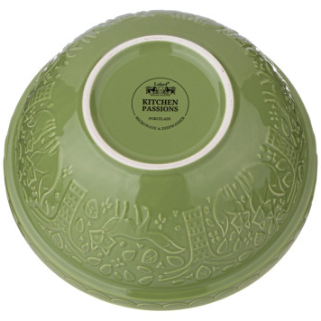 Салатник для смешивания и сервировки "KITCHEN PASSION" 23 см зеленая (кор=8шт.) LEFARD 424-060-1