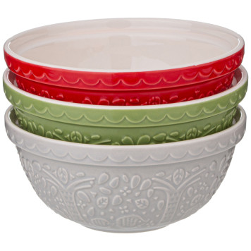 Набор салатников "KITCHEN PASSION" 3 шт 14 см (кор=12наб.) LEFARD 424-076-1