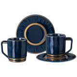 Чайный набор " HERBAL"  на 2 пер. 4 пр. 250 мл синий (кор=12наб.) LEFARD 42-468