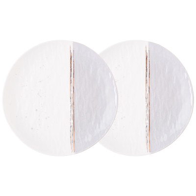 Набор тарелок обеденных " GREY"  2 шт. 25, 5 см (кор=12наб.) LEFARD 42-471