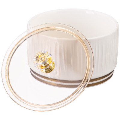 Набор банок " HERBAL"  с пластик. крышкой 3 шт. 230 мл на металл. подставке (кор=24наб.) LEFARD 42-486-3