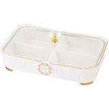 Менажница "HERBAL" 4 секции 31*22*11 см со стеклянной крышкой (кор=6шт.) LEFARD 42-488