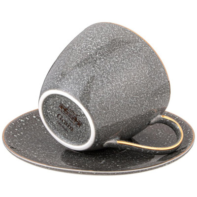 Чайный набор "GRAIN" на 2 пер. 4 пр. 220 мл серый (кор=12наб.) LEFARD 42-507-2