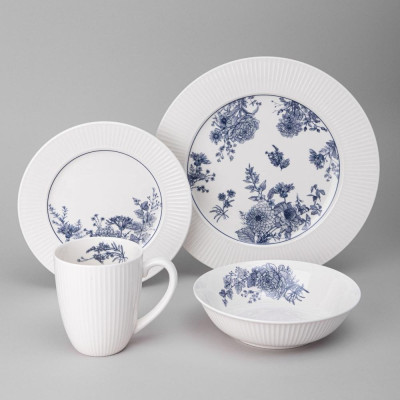 Набор посуды обеденный "ROYAL BLUE" на 4 пер. 16 пр. (кор=1наб.) LEFARD 425-095