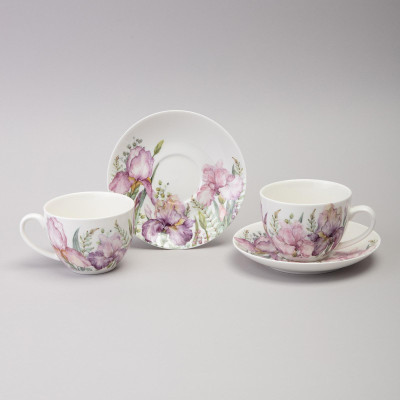 Чайный набор "IRISES" на 2 пер. 4 пр. 275 мл (кор=16наб.) LEFARD 425-149