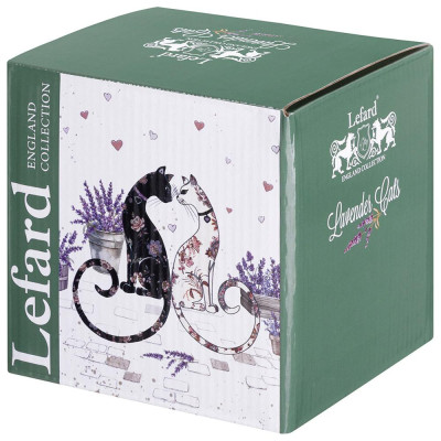 Кружка "ЛАВАНДОВЫЕ КОТЫ" 430 мл (кор=24шт.) LEFARD 425-163-2