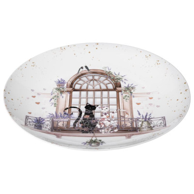 Набор тарелок обеденных "ЛАВАНДОВЫЕ КОТЫ" 2 шт. 25,5*2,5 см (кор=12наб.) LEFARD 425-165-1