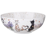 Салатник "ЛАВАНДОВЫЕ КОТЫ" 17,5*6,5 см 850 мл (кор=24шт.) LEFARD 425-168