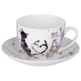 Чайная пара "ЛАВАНДОВЫЕ КОТЫ" 275 мл (кор=32наб.) LEFARD 425-171