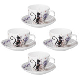 Чайный набор "ЛАВАНДОВЫЕ КОТЫ" на 2 пер. 4 пр. 275 мл (кор=16наб.) LEFARD 425-172