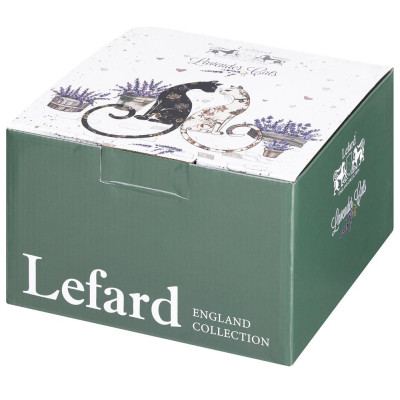 Чайная пара "ЛАВАНДОВЫЕ КОТЫ" 350 мл (кор=24наб.) LEFARD 425-174-2