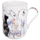 Кружка "ЛАВАНДОВЫЕ КОТЫ" 330 мл (кор=24шт.) LEFARD 425-178