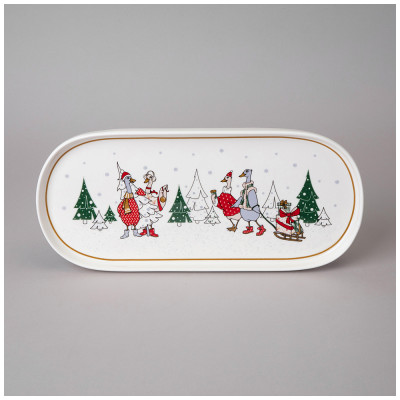 Блюдо овальное "FAMILY CHRISTMAS" 34*14,5 см (кор=24шт,) LEFARD 425-211