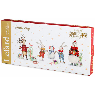 Блюдо овальное "WINTER STORY" 34*14,5 см (кор=12шт.) LEFARD 425-275-6