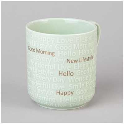 Набор кружек "GOOD MORNING" на металл. подставке 4 шт. 330 мл микс цветов (кор=4наб.) LEFARD 42-533-2